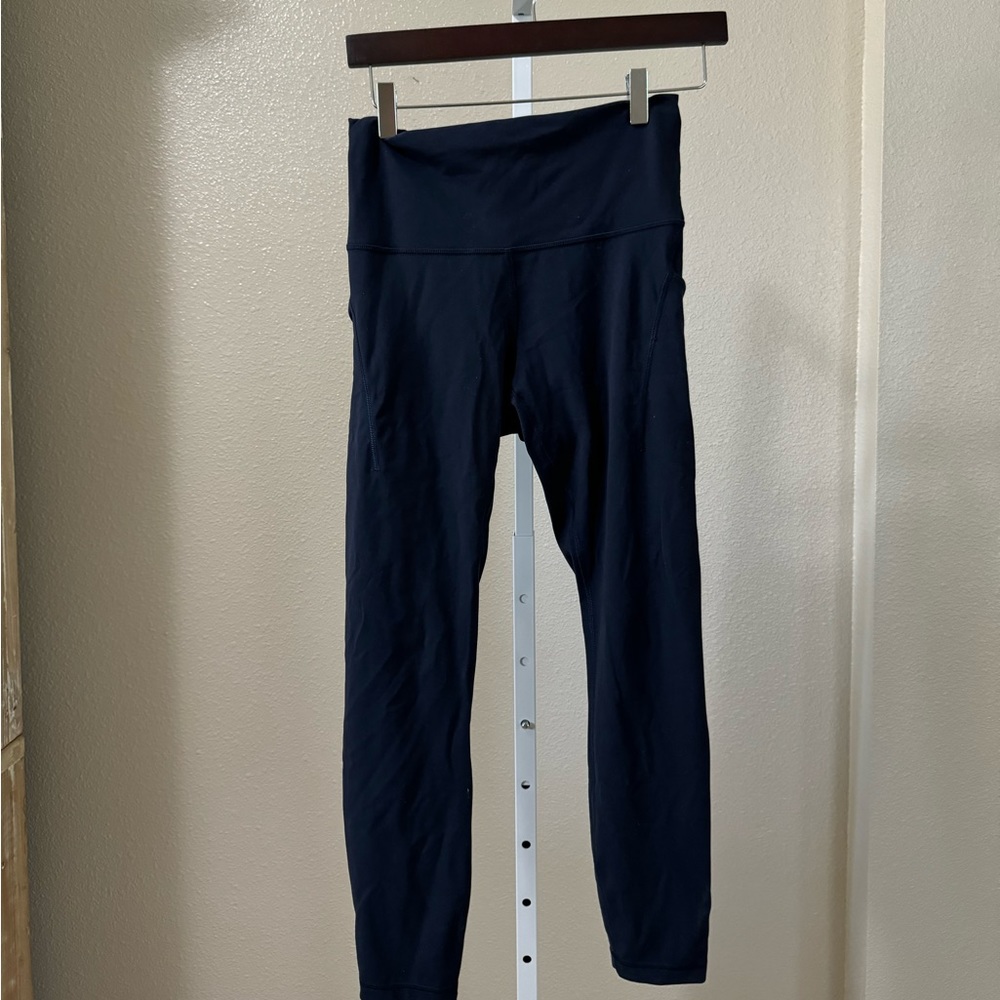 Lululemon Wunder Train High-Rise leggings with pockets, navy